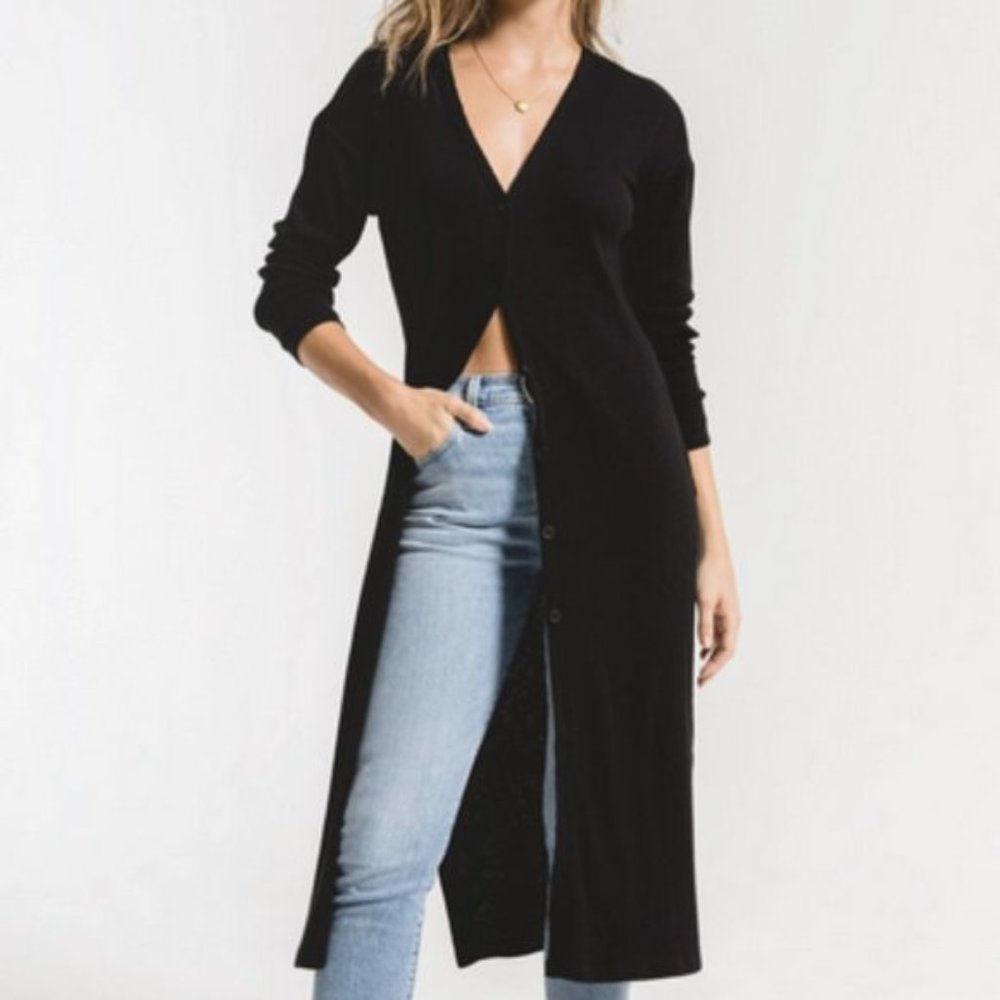 Z Supply | Textured Ribbed Duster in Black